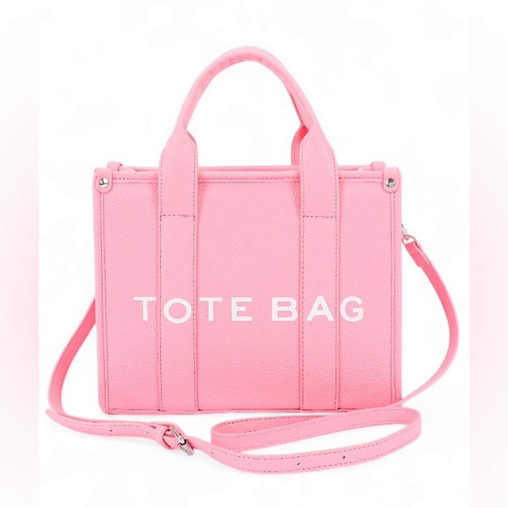 Large Vegan Leather Tote Bag with Strap